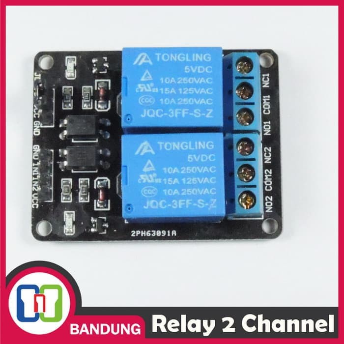 RELAY 5V 2 CHANNEL OUTPUT 250VAC 30VDC 10A WITH OPTOCUPLER MODUL