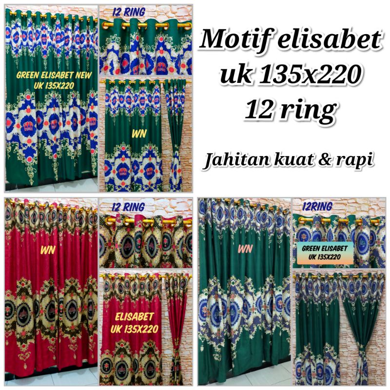 Produksi Sendiri Promo Gorden Smokring Besar Murah 12 Ring Homemade uk 135x220