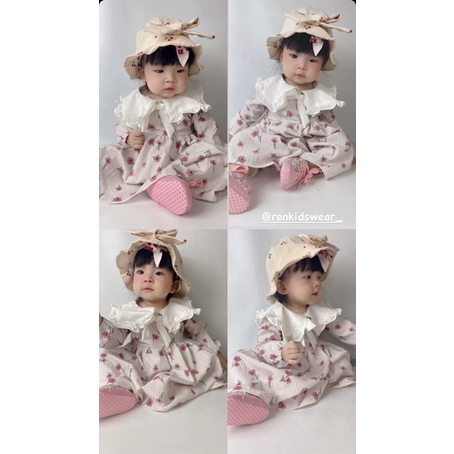 dress anak perempuan lengan panjang tunik bayi perempuan cewek 1-3 tahun baby FREYA DRESS MONA