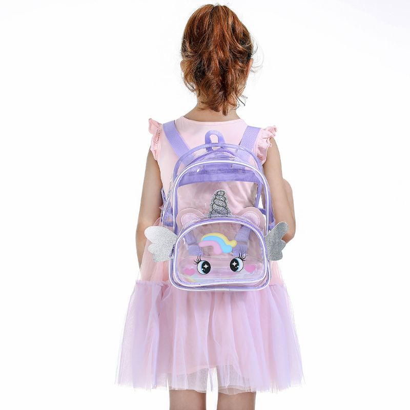 Tas ransel unicorn transparan/Tas ransel anak