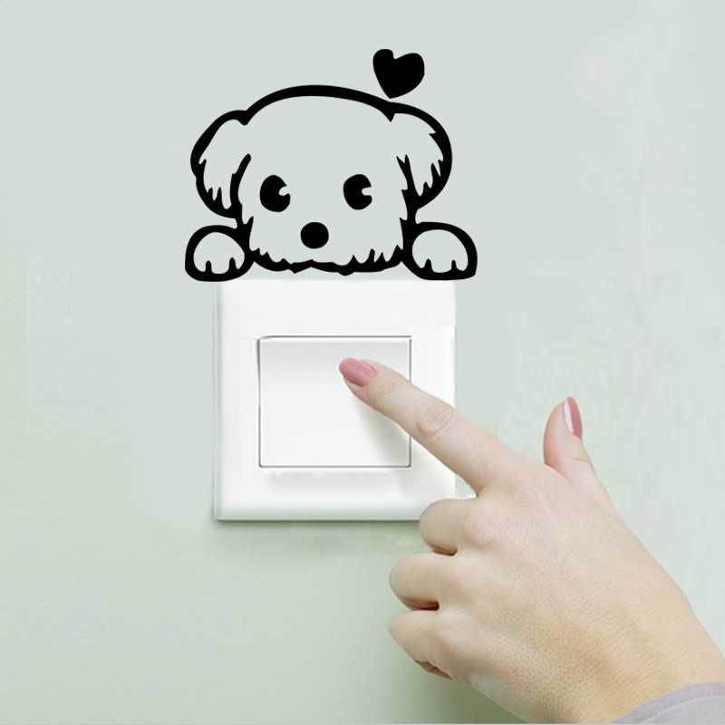 Sticker Wallpaper Dinding Love Dog