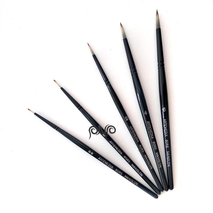 

Arte Manglon Watercolor Brush Set Kuas Cat Air Water Color 5 Pcs Termurah