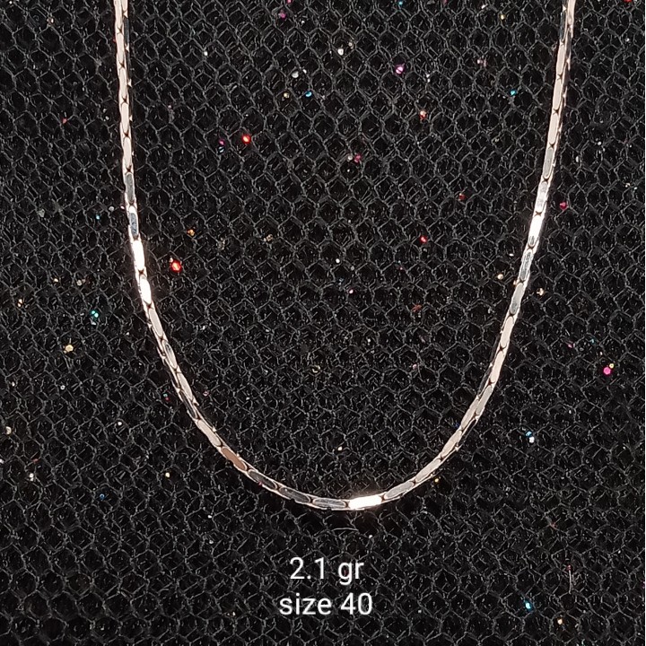 Kalung emas 17K kadar 750 - model bambu kaca berat 2.1 gram - 2731