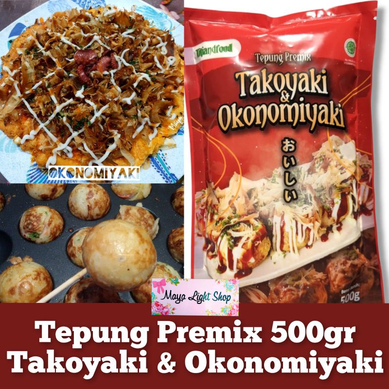 Tepung Takoyaki Premix 480gr dnfood titiandfood halal okonomiyaki tepung takoyaki instant premix