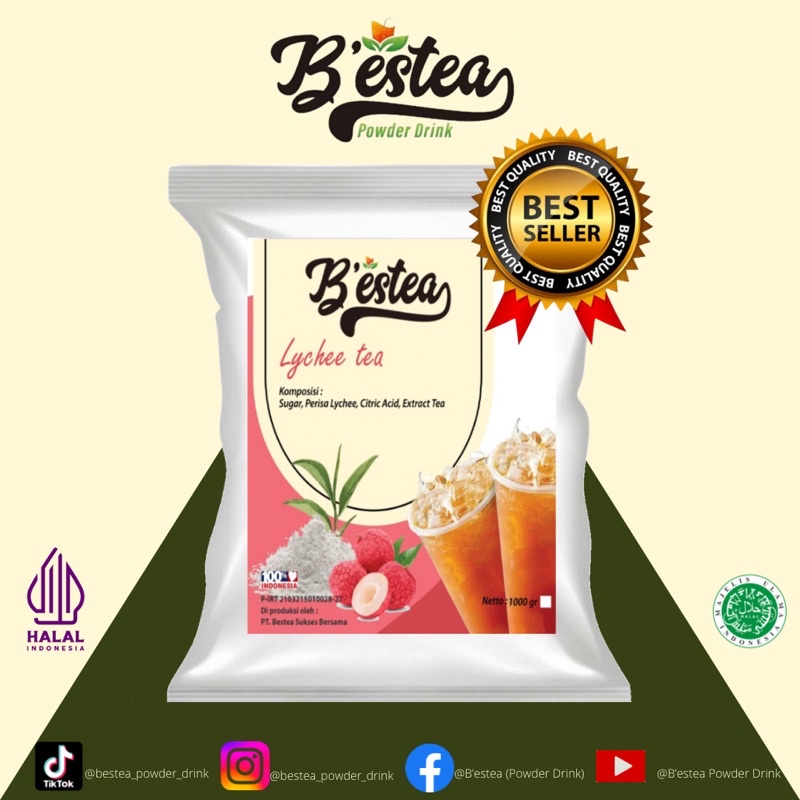 Bubuk Minuman Rasa Lychee Tea 1 Kg Powder Drink