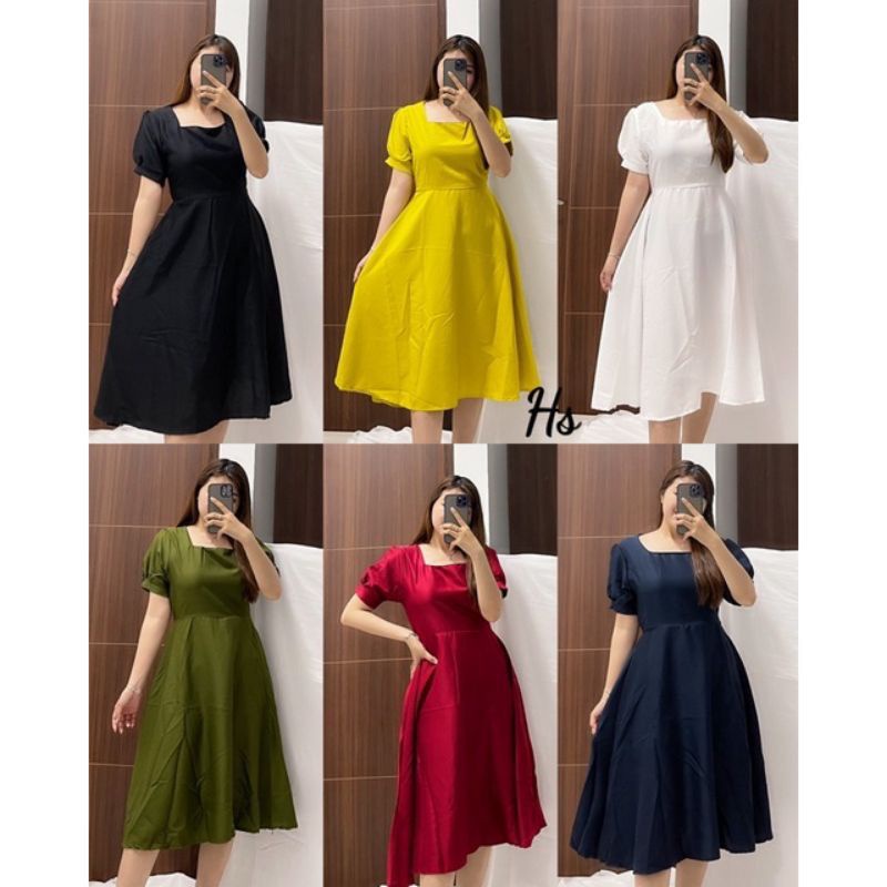 Basic id fashion Dres lorra polos Dres wanita kekinian