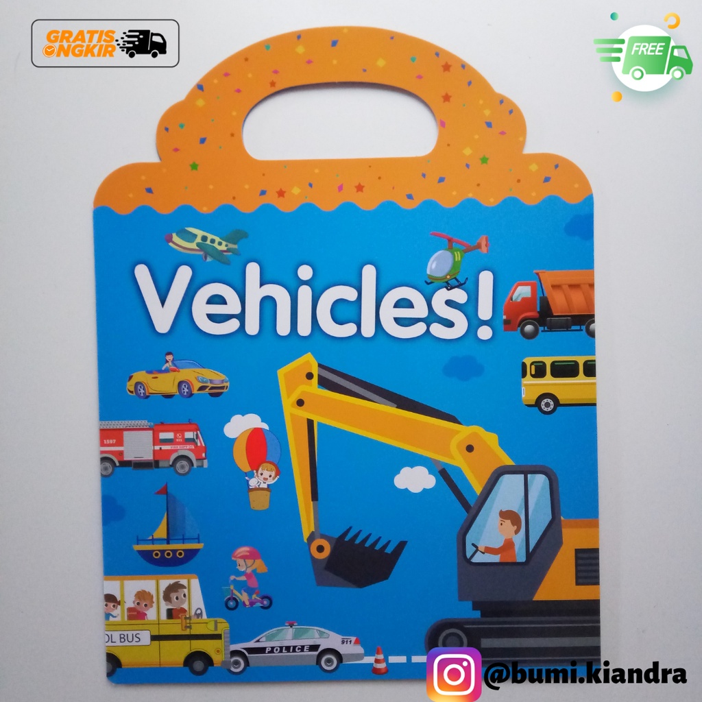 

Sticker Book Reusable Buku Sticker Anak Bisa Tempel Ulang (Vehicles)