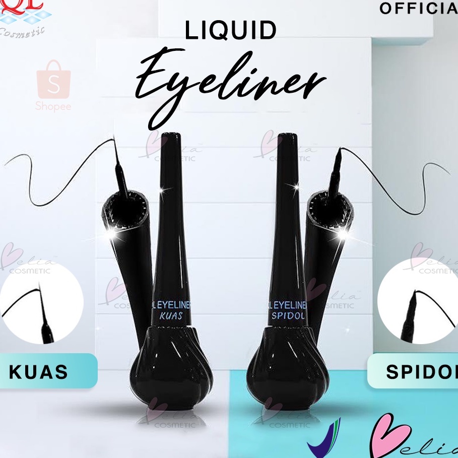 QL Waterproof Eyeliner 8 ml spidol/kuas