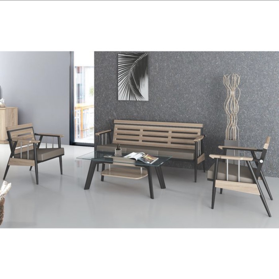 Kursi tamu minimalis sofa 311 kayu mdf ready makassar murah promo
