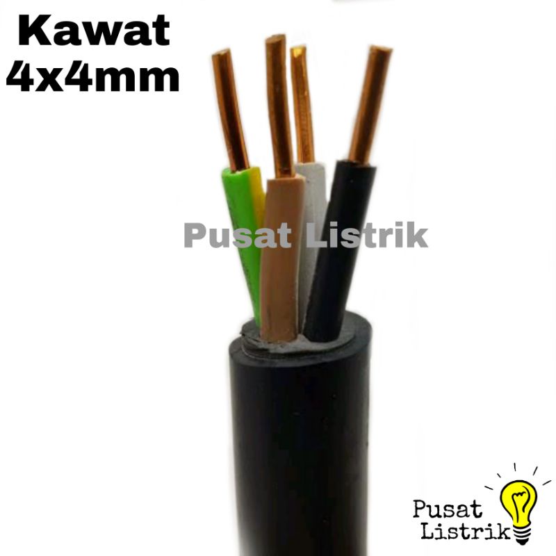 Kabel Eterna NYY Kawat Tembaga 4x4mm Kabel Listrik Kawat 4x4 Harga Permeter