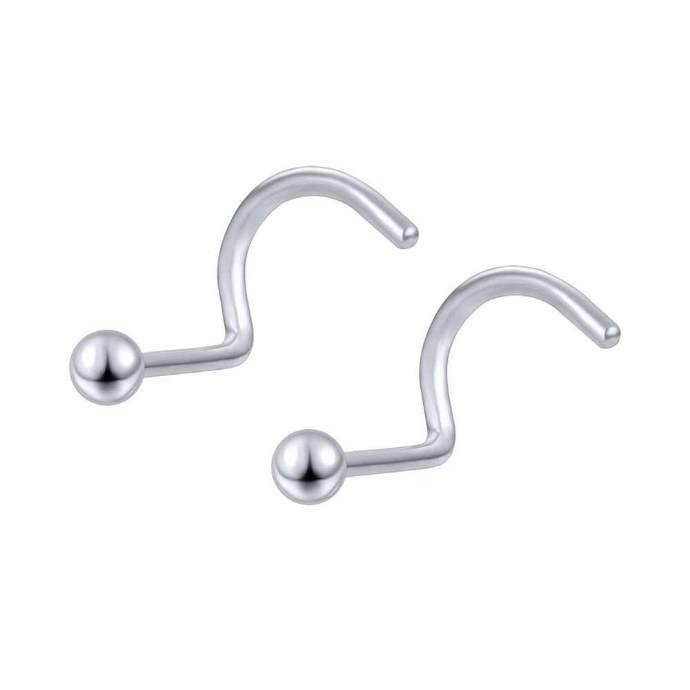 Anting Tindik Hidung Multifungsi Bentuk Bintang Bahan Stainless Steel Warna Silver