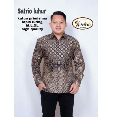 Terbaik.. TERBARU BATIK UNGU LILAC Batik Pria Lengan Panjang Reguler Fit Keris Modern Premium Baju A