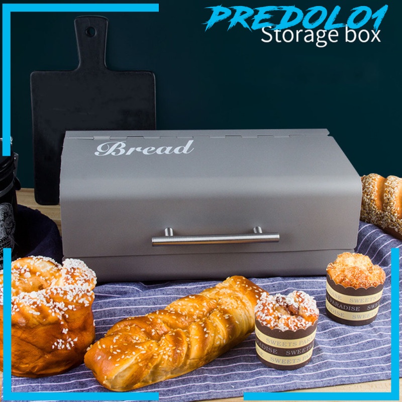 [PREDOLO1] Metal Modern Bread Storage Box Bin for Kitchen Organizer Storage Container