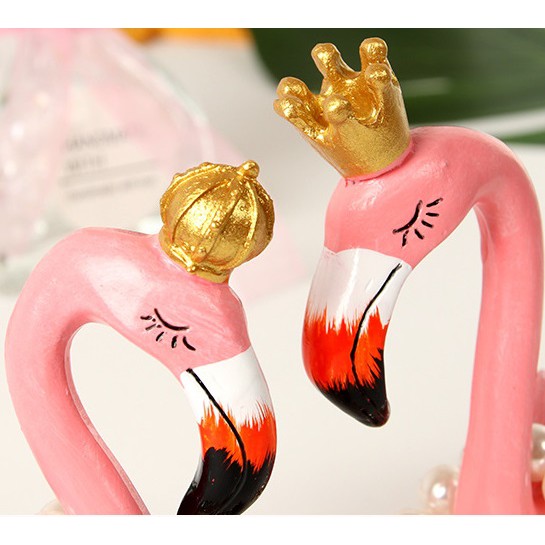 NEW LITTLE ROYAL FLAMINGO Pajangan Dashboard Mobil Flamingo Couple