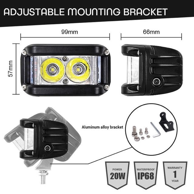 Lampu Tembak Led Cree Sorot Flash Kiri Kanan R192