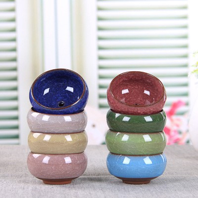 Lucu Es-Retak pot Bunga/Glaze Keramik Mini Pot Bunga/Pot Bunga Sempurna Untuk Taman Tanaman Sukulen