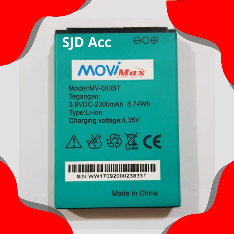 Baterai Batere Battery Batre Modem XL Go Movimax MV003BT/Bolt Juno MV005 baterai modem xl go movimax