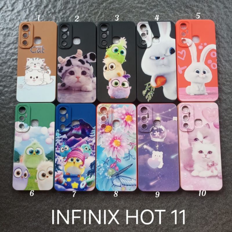 Case gambar infinix Hot 11 motif cewek soft softcase softshell silikon cover casing kesing housing