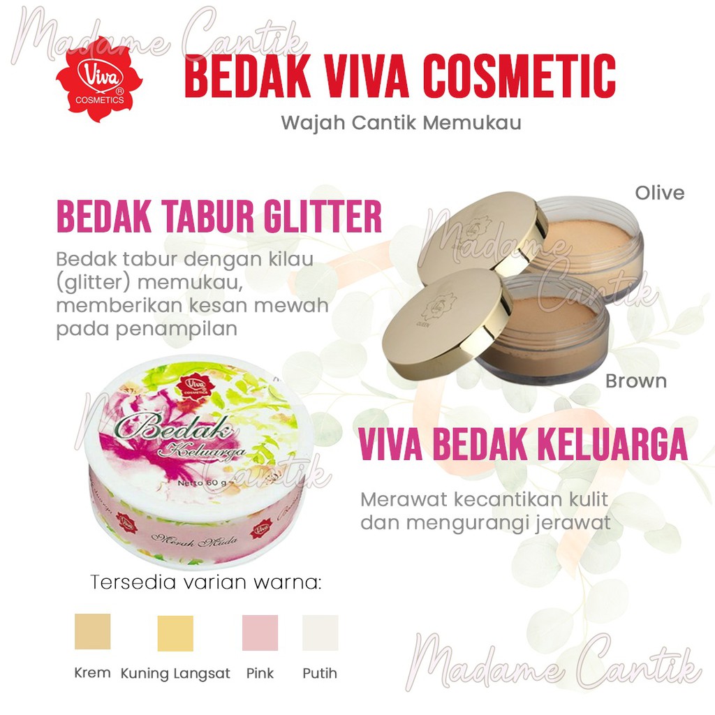 ✿ MADAME ✿ VIVA QUEEN SHIMMERING  BEDAK KELUARGA LOOSE POWDER ORIGINAL