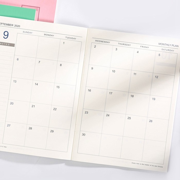 

[RESTOCK] 2021 Year Monthly Planner Diary Leather Notebook Personal Agenda