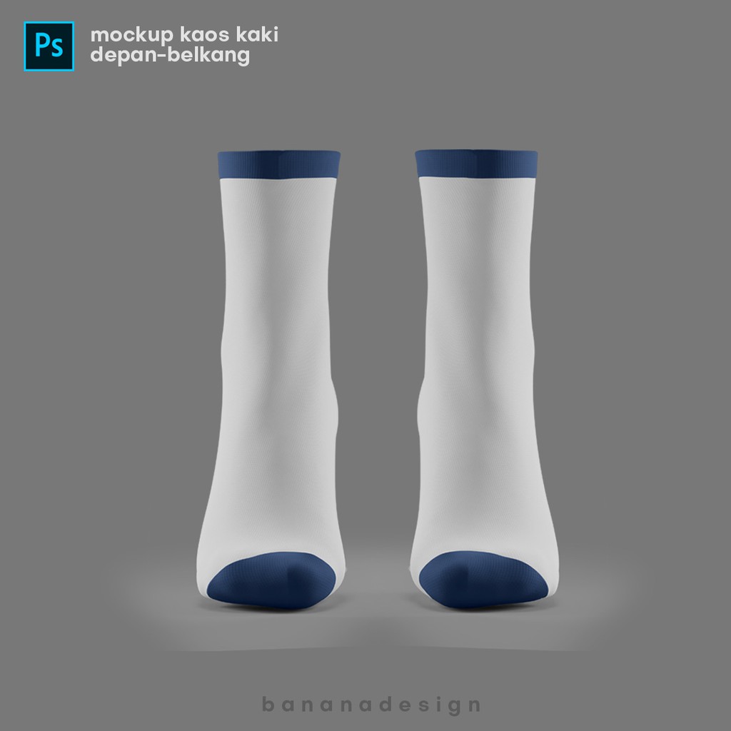 Mockup Kaos Kaki Template PSD