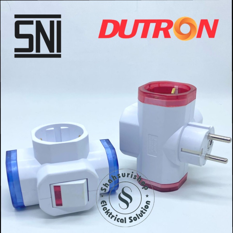 DUTRON T ARDE + SAKLAR SWITCH COLOKAN CABANG 3 DV-STA-01S-HG SNI