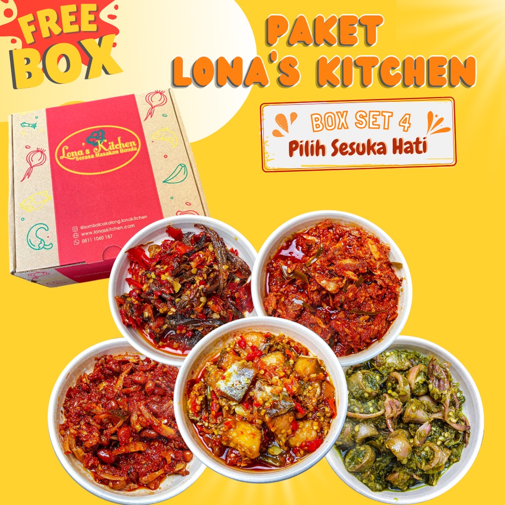 

Paket set 4 varian Sambal Pilih Sesuka Hati
