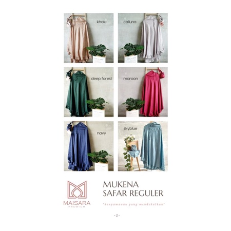 Mukena Safar Maisara. Mukena Travelling Tersejuk Maisara Premium