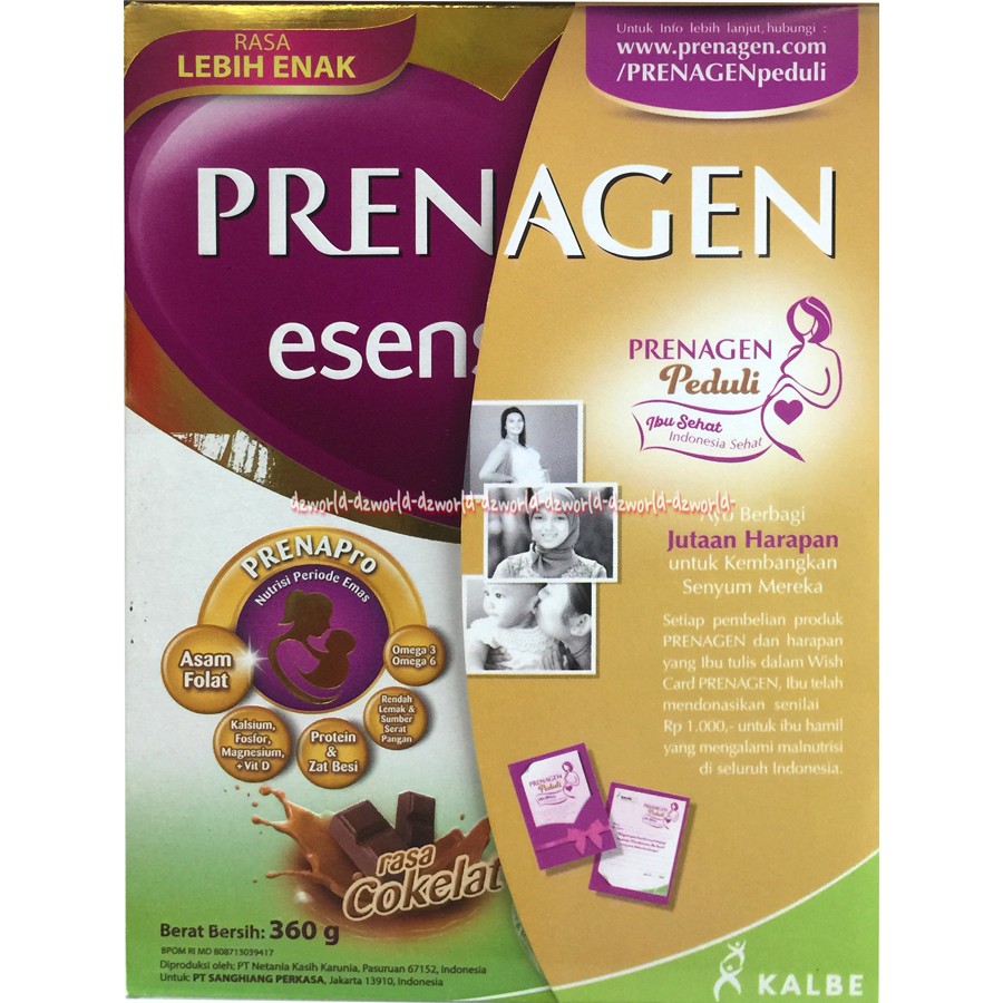 Prenagen Esensis 360gr Susu Penage Velvety Chocolate Prenapro Persiapan Kehamilan Pra Kehamilan Susu Untuk Promil Rasa Coklat Cokelat Esen Sis Prenagent 360 gram