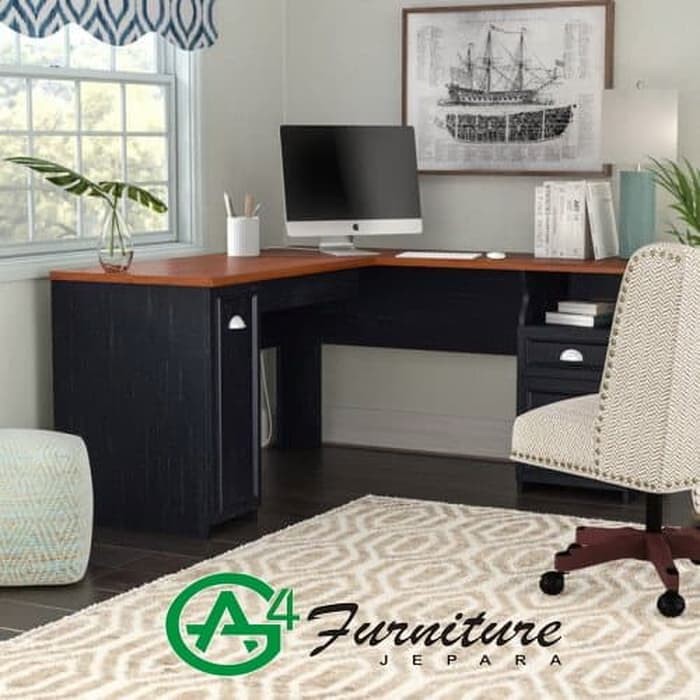 Meja Kantor Sudut Minimalis Modern