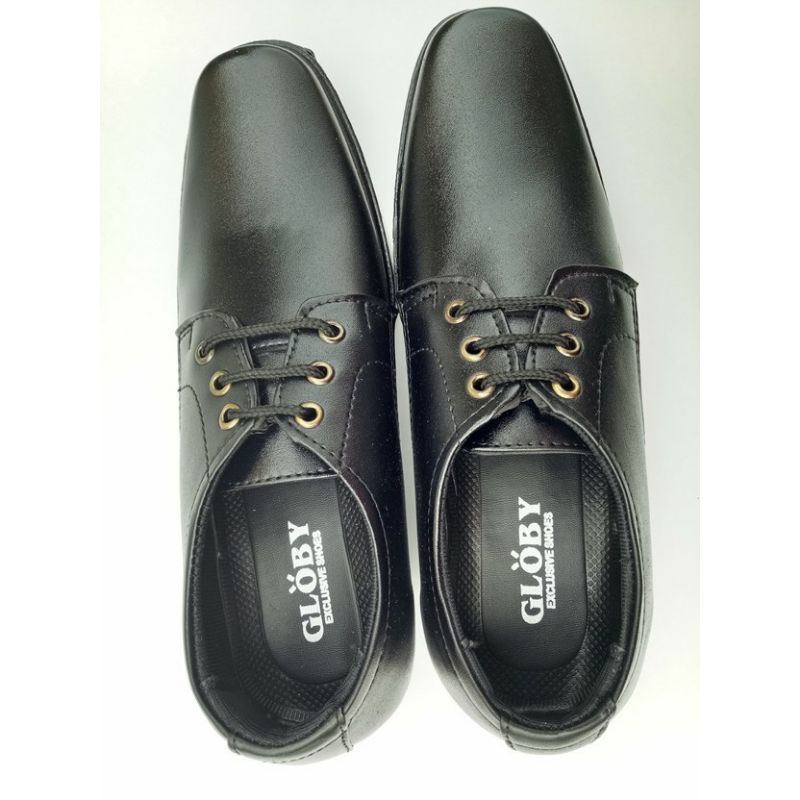 SEPATU PANTOFEL TALI FULL HITAM POLOS KULIT BLACK KERJA TRANING PRIA FORMAL FANTOFEL MURAH PRIA