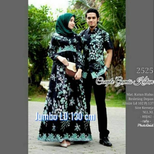 READY SUPER JUMBO batik jumbo couple batik sarimbit gamis 3L 4L 5L 6L seragam pesta multazam