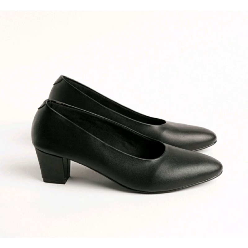 Sepatu Pantofel Wanita Lancip Big Size 41-42-43-44-45 Higheels Kantor Pesta Size JUMBO 323.Moka Kulit, 44