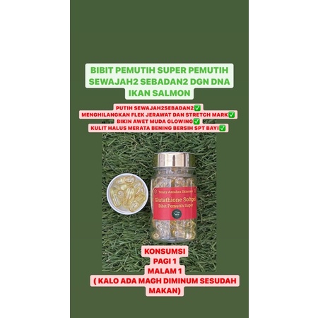 GLUTATHIONE SOFTGEL PEMUTIHSEWAJAHSEBADAN(60Caps SETARA 3X SUNTIK PUTIH)