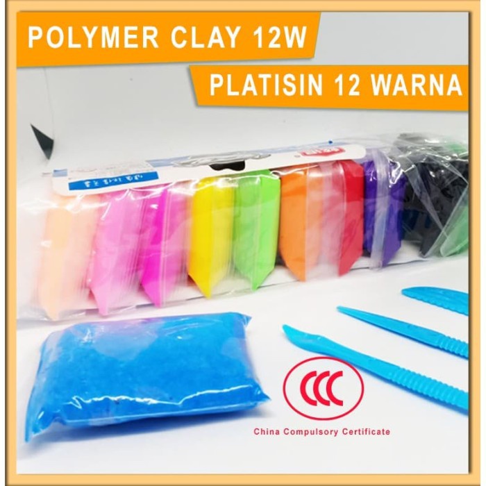 Polymer Clay Magic / Mainan Anak Clay Plastisin / Lilin Mainan 12 Warna