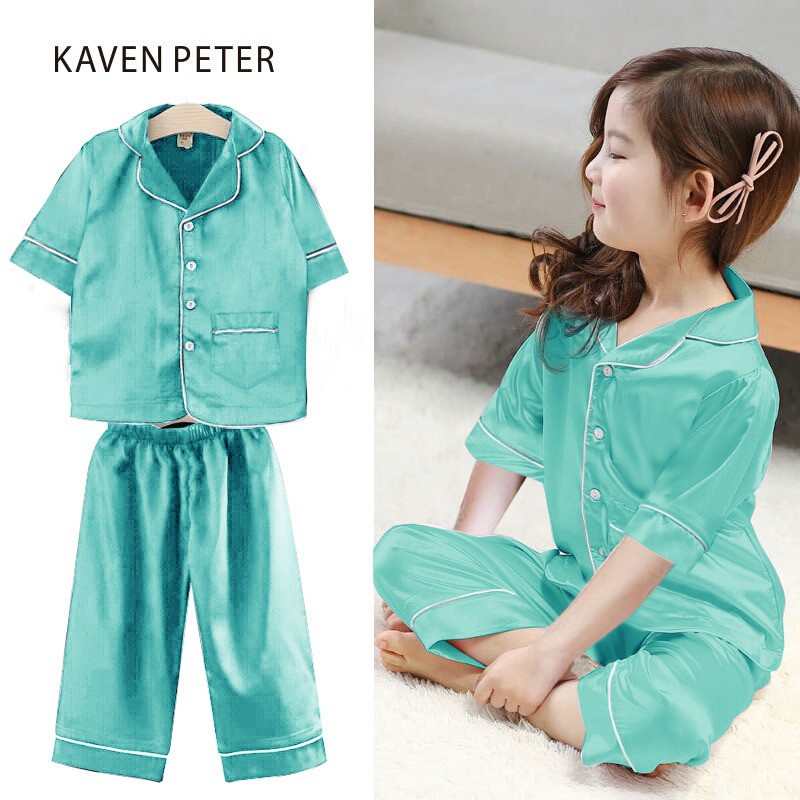 [piyama kaven varian warna SL] piyama anak saten