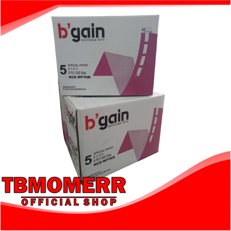 

CONTINUOUS FORM BGAIN 5 PLY 9,5` X 11 WPYGB / KERTAS CONTINUOUS