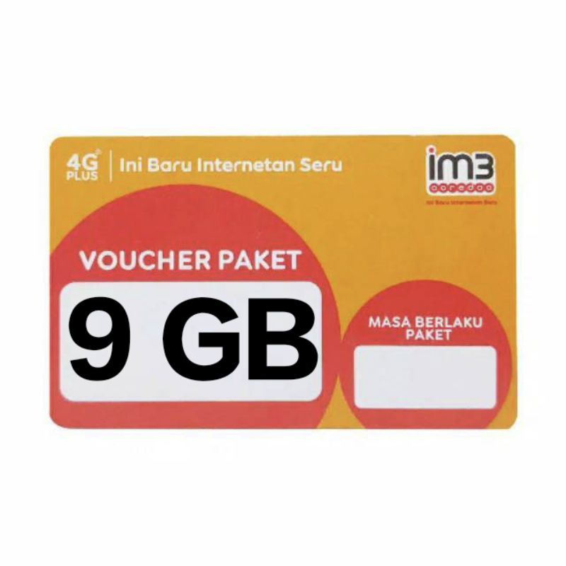 VOUCHER IM3 9GB FREEDOM INTERNET