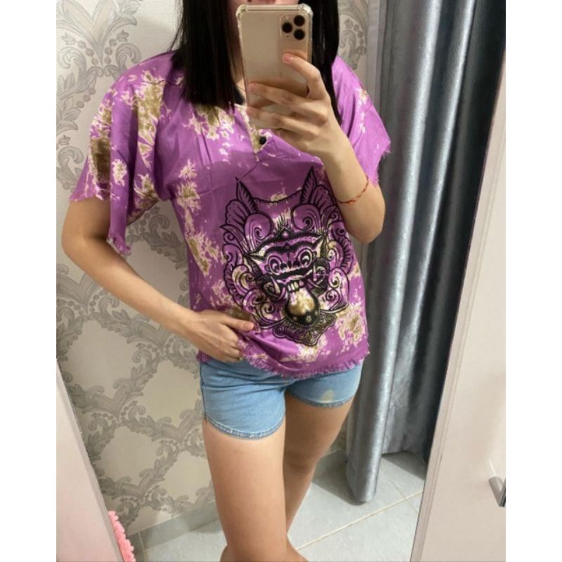 BAJU BARONG BALI PRIA WANITA DEWASA KAOS POLOS KAOS BARONG BALI KAOS OVERSIZE Atasan Wanita Tanktop Croptop