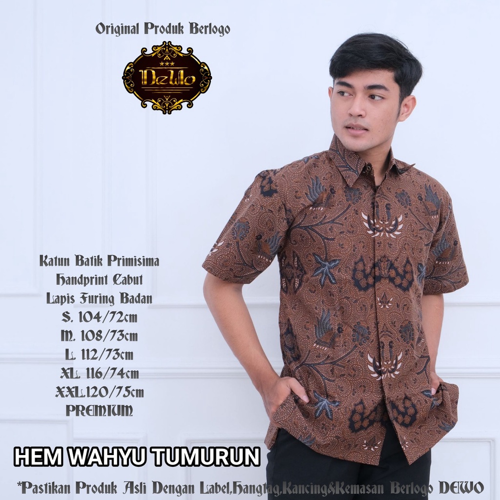 Kemeja Batik Lengan Pendek Wahyu Tumurun