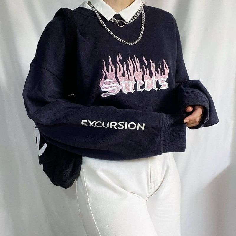 STREETS 2XL SWEATER OVERSIZE OBLONG CREWNECK WANITA