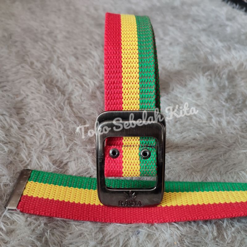 Sabuk Rasta Silet | Ikat Pinggang Pria Kanvas Edisi Rasta Mania