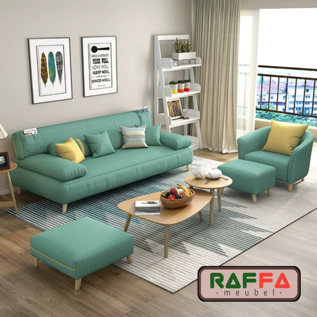 R02 RAFFA MEUBEL - Sofa Retro Scandinavian Custom Warna & Ukuran, Gratis Ongkir COD Jabodetabek