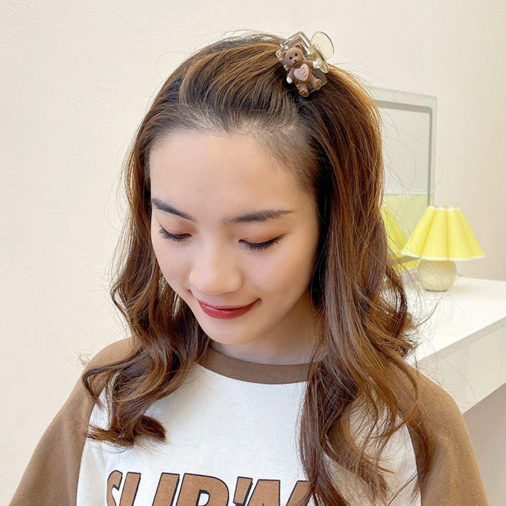 Agustina Wanita Jepit Rambut Cakar Rambut Tetap Aksesoris Rambut Hiasan Kepala Klip Alat Styling Rambut Beruang Hiu Klip