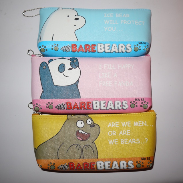 

Pouch tepak kotak pensil pencil case karakter lucu we bare bears beruang panda ice bear grizz