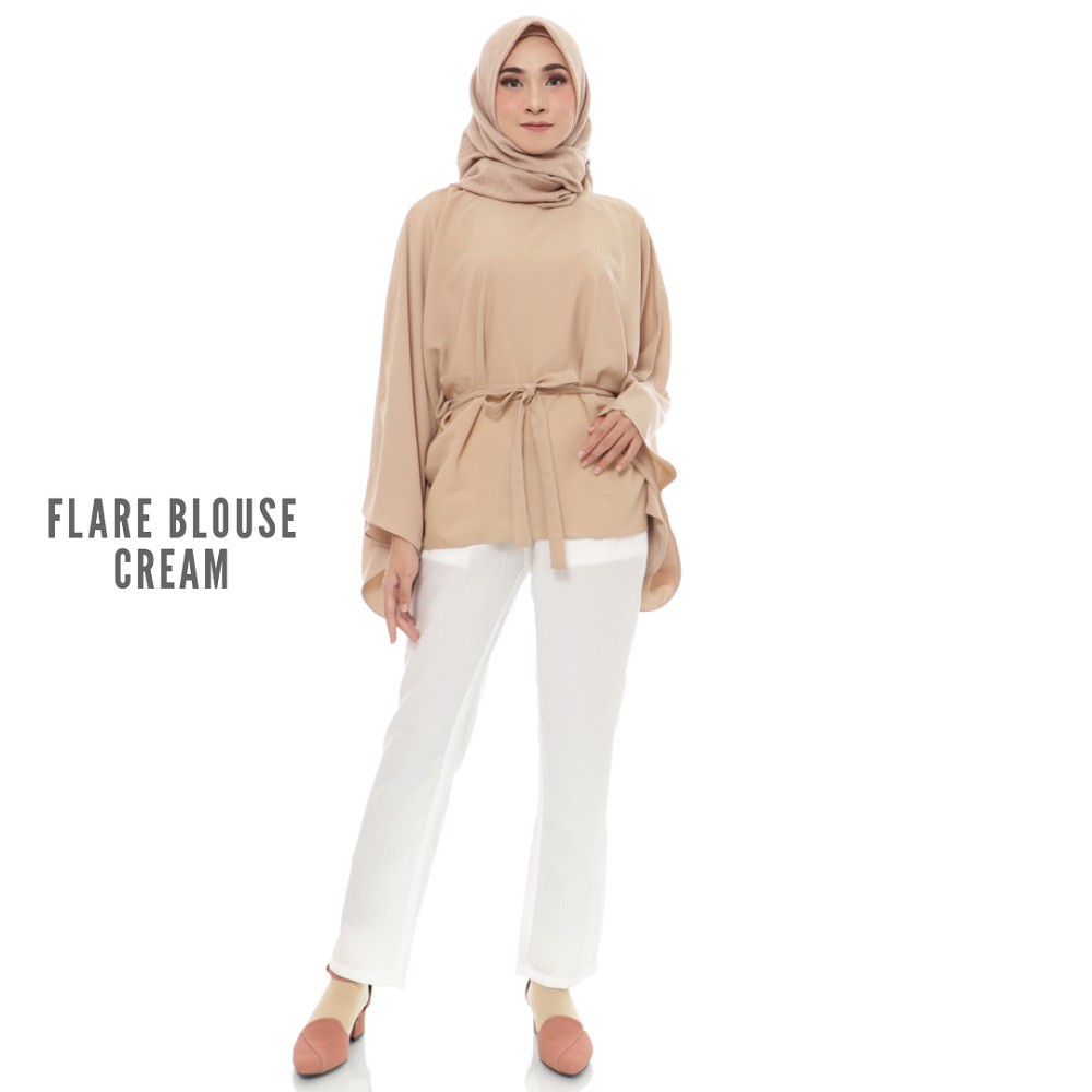 Flare Blouse Baju  Atasan Wanita  by FEMINE Shopee  Indonesia