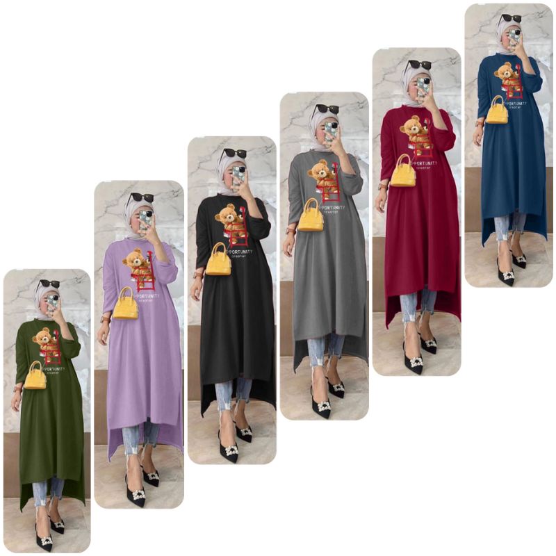 Long tunik jumbo / Baju Wanita jumbo / Tunik dewasa oversize