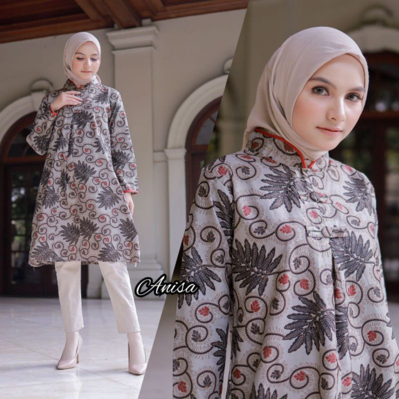 Terlaris SERUT GENES JELITA TUNIC NAVBOR YELBOR WHITBOR CREAMBOR TUNIK BATIK MODERN HRB030 DOLBI DOB