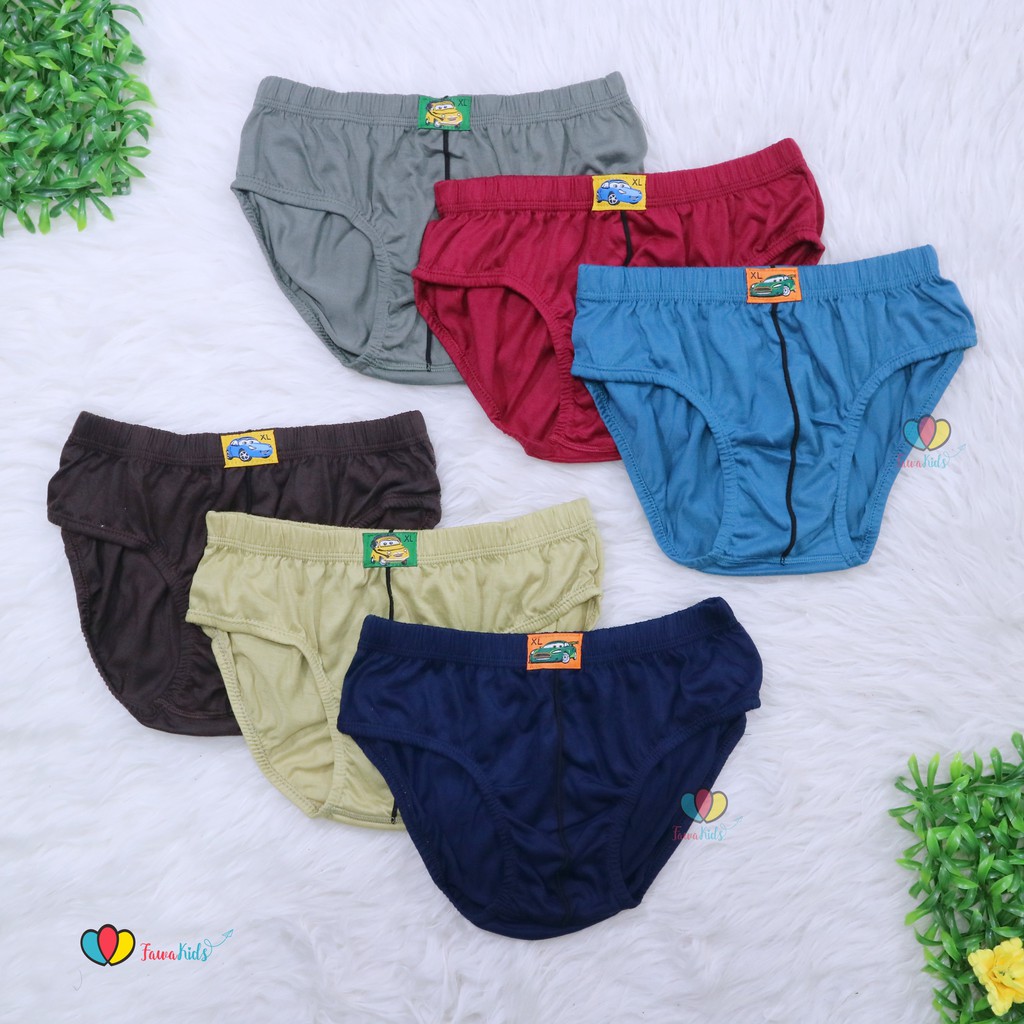 (ISI 6-12 PCS) Celana Dalam Laki uk Anak Tanggung 8-12 Tahun / CD Boy Kolor Sempak Polos Dalam