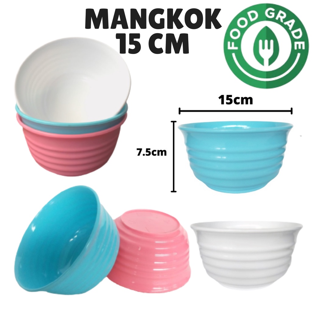 Jual Mangkok Plastik 15cm Mangkuk Makan Sup Bakso Ramen Mie Kuah Anti